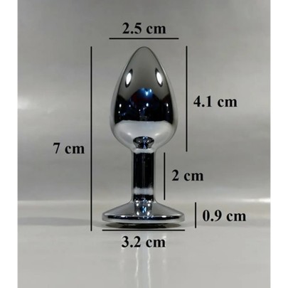 Plug Metálico Small con Strass – Acero Quirúrgico